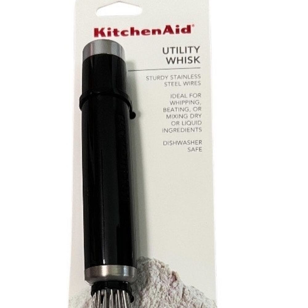 KitchenAid Utility Whisk Stainless Steel Black Handle NWT Christmas Gift Idea - Picture 2 of 3